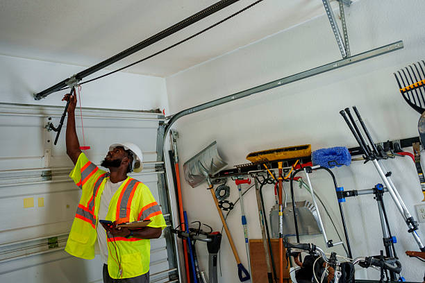 Professional Garage Door Panel Replacement technician working in Dickinson, ND
